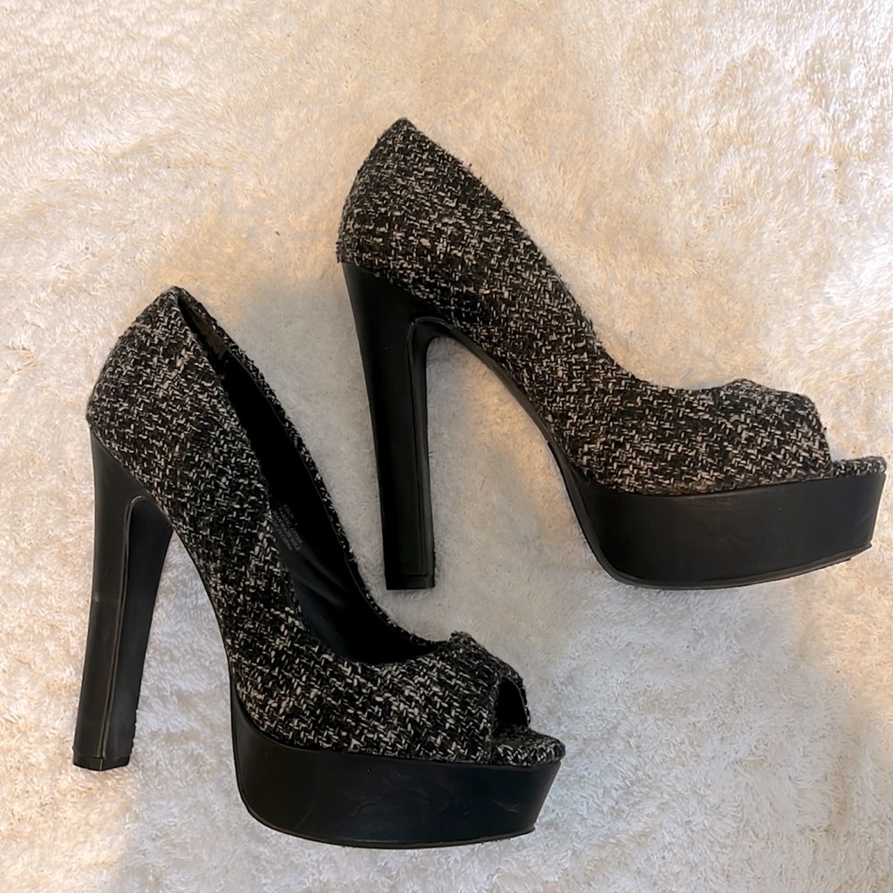 Tweed High Heels